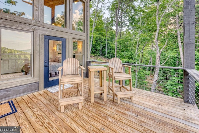 view of wooden deck