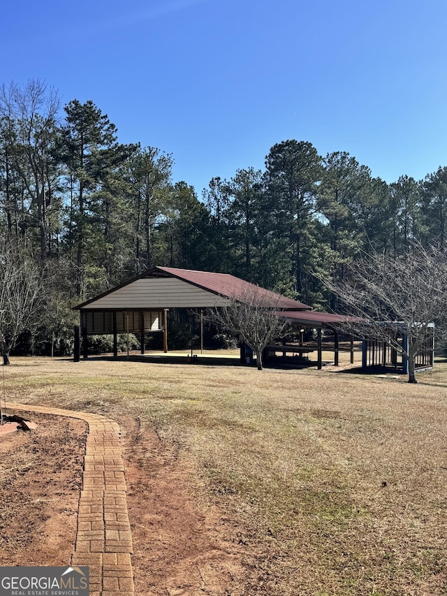 view of community with a lawn