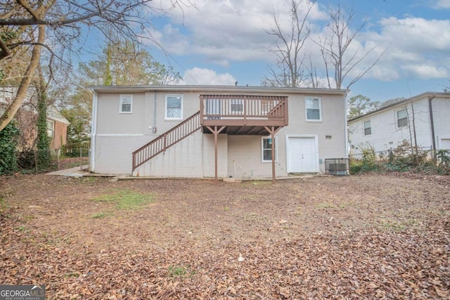 3234 Bluebird Ln, Decatur, GA 30032 - rear view of property with cooling unit and a deck