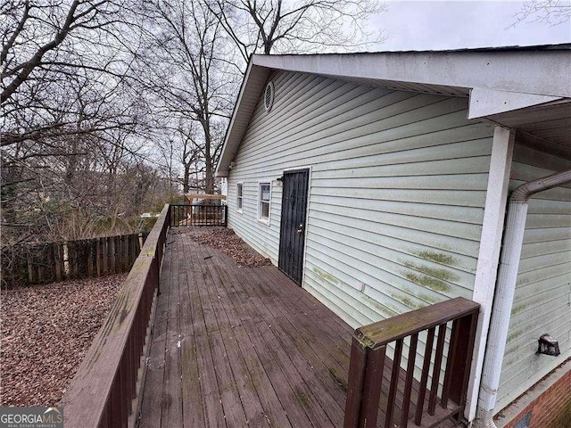 view of wooden terrace