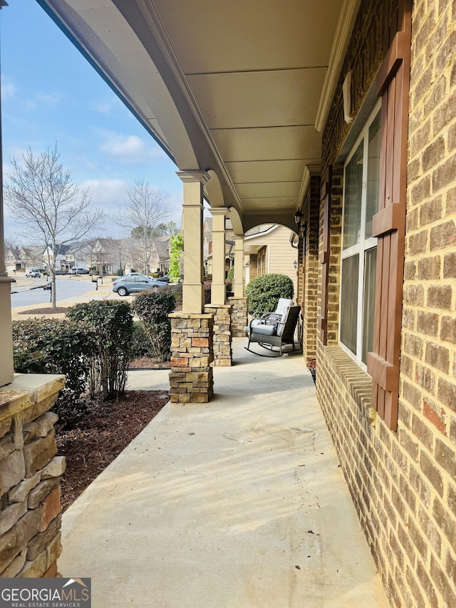 view of patio with covered porch