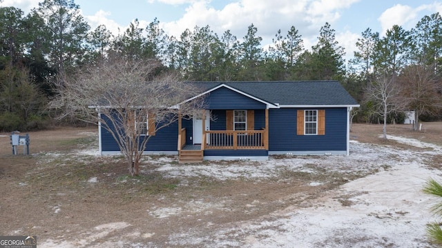 view of front of house with a porch