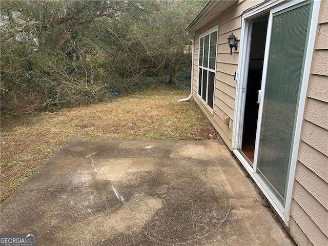 view of yard featuring a patio area