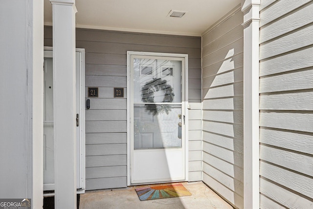 view of doorway to property