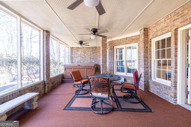 view of sunroom / solarium