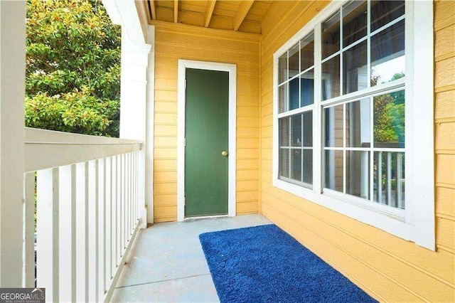 view of doorway to property