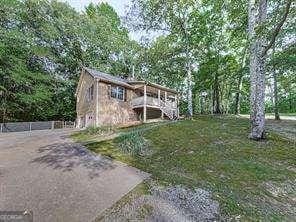 view of yard featuring a deck