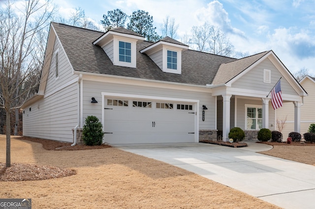 view of front facade featuring a garage