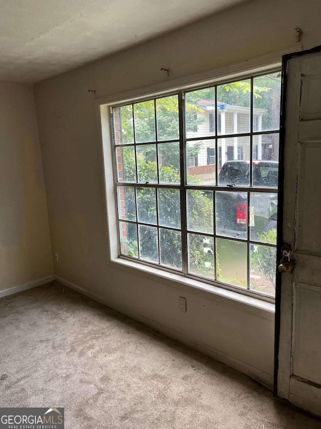 view of carpeted empty room