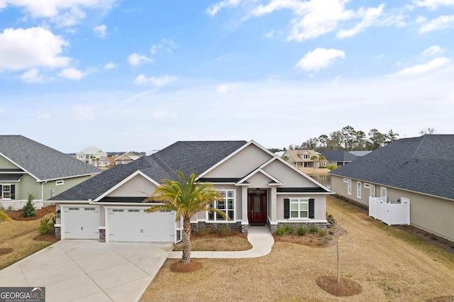 view of front facade with a garage