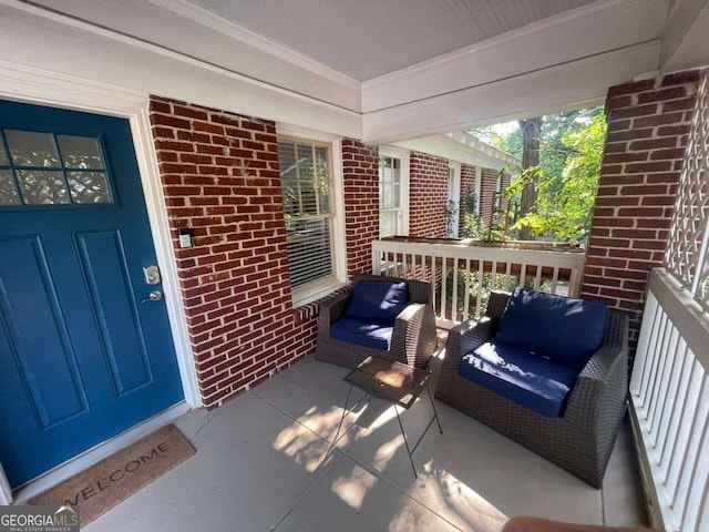 exterior space featuring covered porch