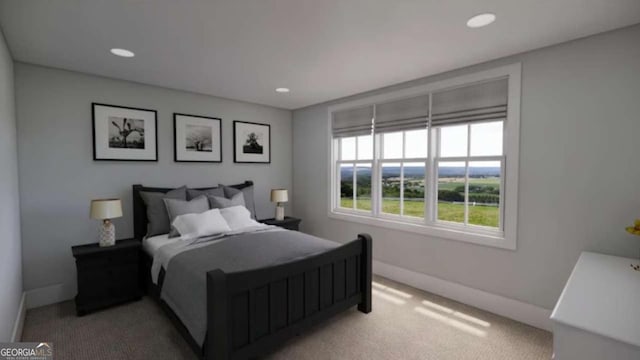 bedroom featuring carpet flooring