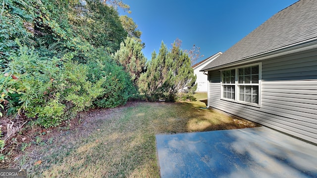 view of yard with a patio