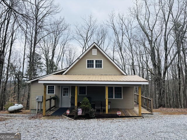 view of front of house featuring covered porch