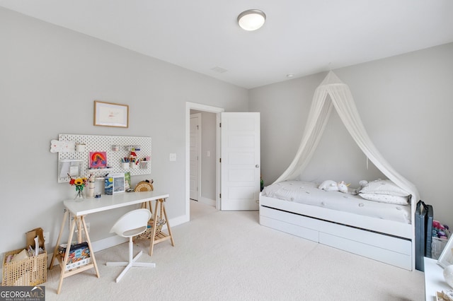 view of carpeted bedroom