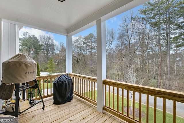 view of wooden deck