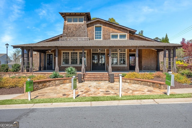 view of front of house featuring covered porch