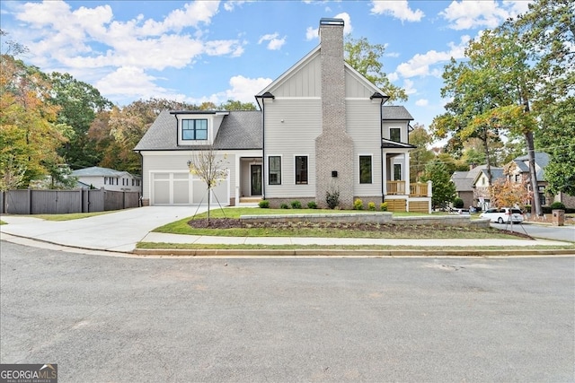 view of property with a garage