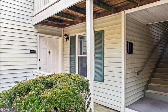 view of doorway to property