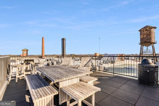 view of patio featuring central air condition unit