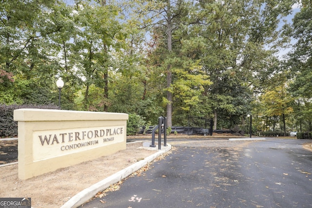 view of community sign