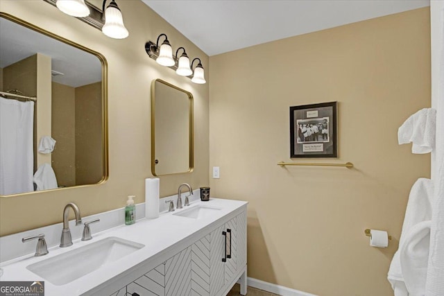 bathroom featuring vanity