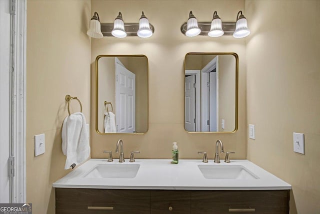 bathroom with vanity