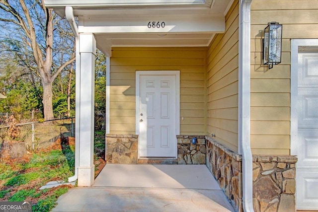 view of doorway to property