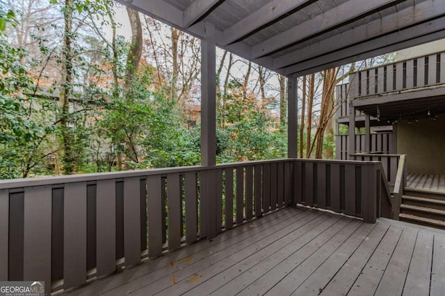 view of wooden deck