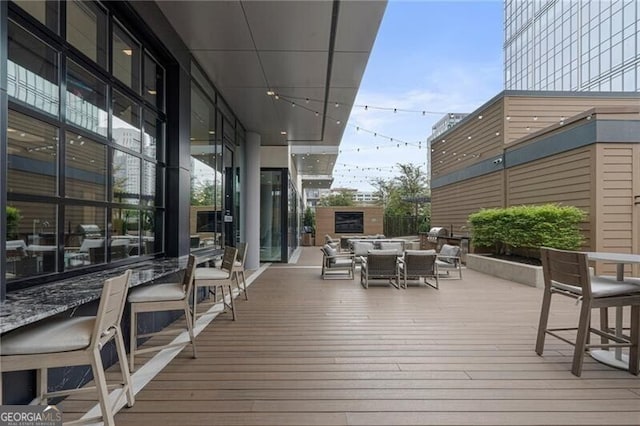 view of wooden terrace