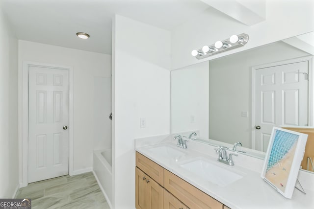 bathroom with vanity