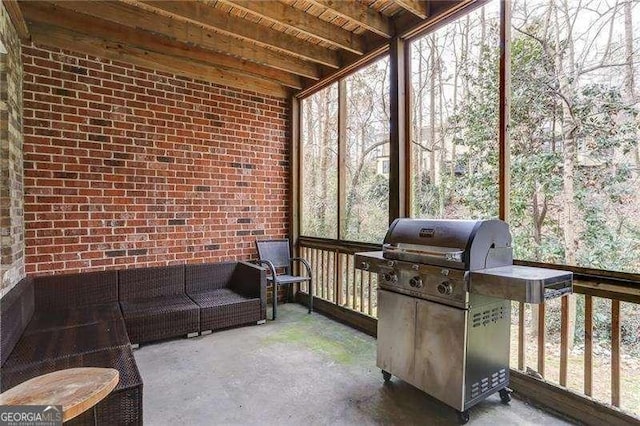 view of sunroom / solarium