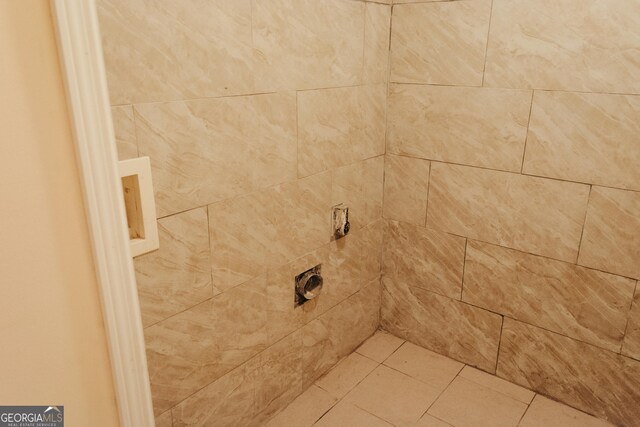 details with tiled shower