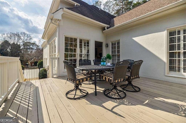 view of wooden terrace