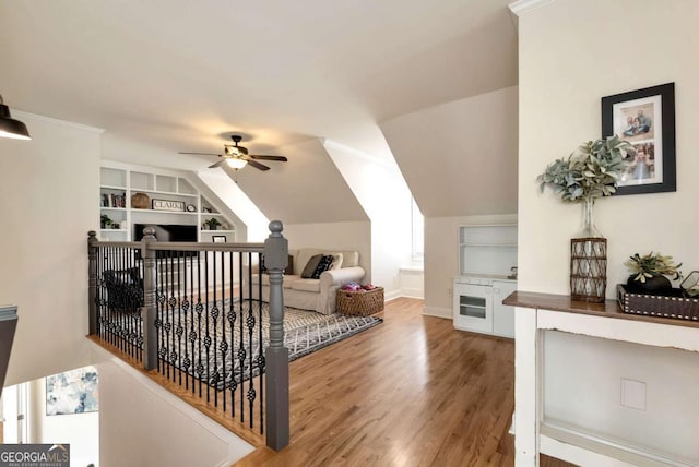 bedroom featuring lofted ceiling and hardwood / wood-style floors