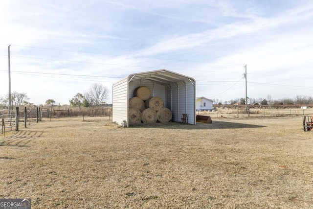 view of outdoor structure with a carport