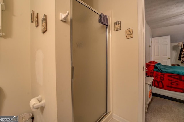 bathroom featuring walk in shower