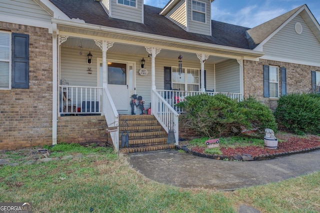 view of front of property with covered porch