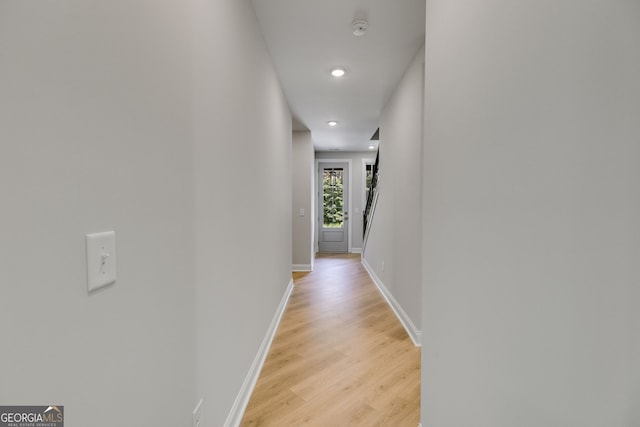 662 Lake Circle Rd, Buchanan, GA 30113 - hall featuring recessed lighting, baseboards, and light wood-style floors