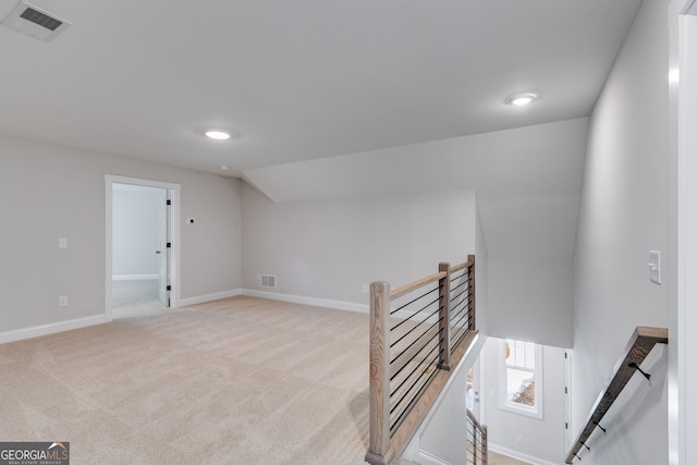 662 Lake Circle Rd, Buchanan, GA 30113 - stairs with carpet, baseboards, and recessed lighting