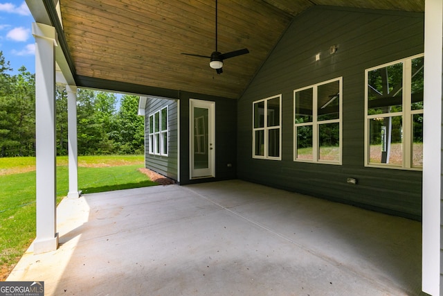 662 Lake Circle Rd, Buchanan, GA 30113 - view of patio with ceiling fan