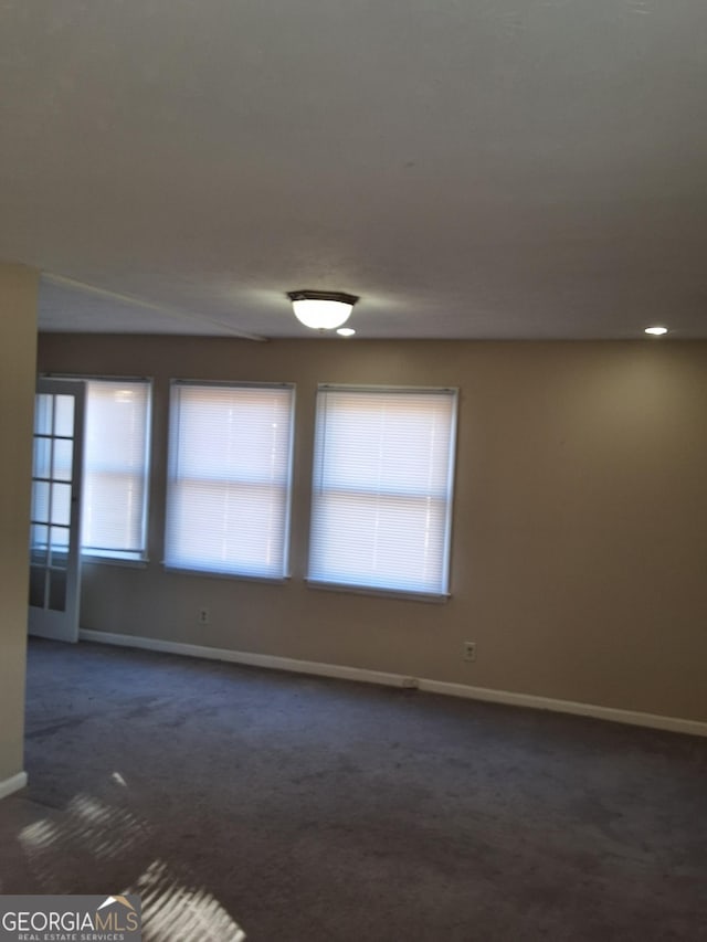 carpeted spare room featuring a healthy amount of sunlight