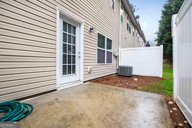 view of patio / terrace featuring central AC