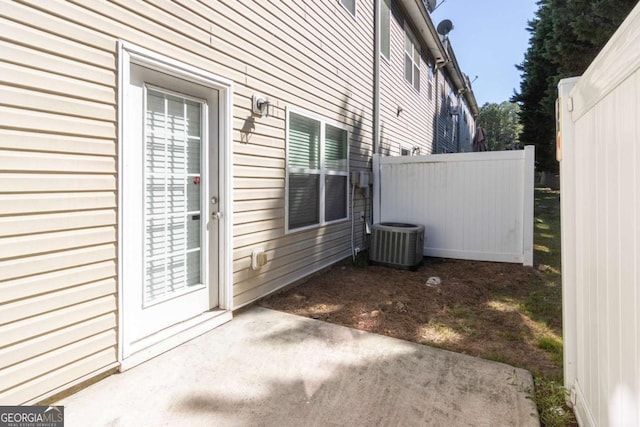 view of property exterior featuring central AC unit