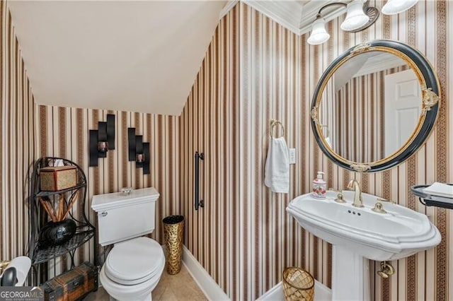 bathroom with toilet and sink