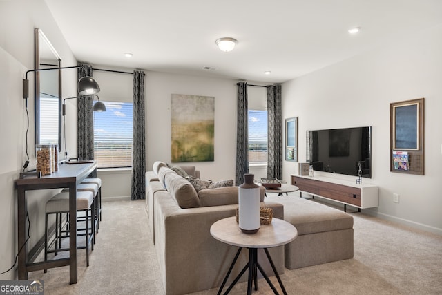 view of carpeted living room