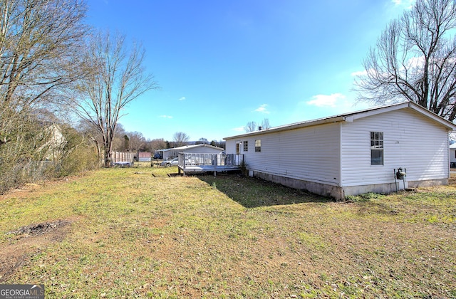 exterior space featuring a deck