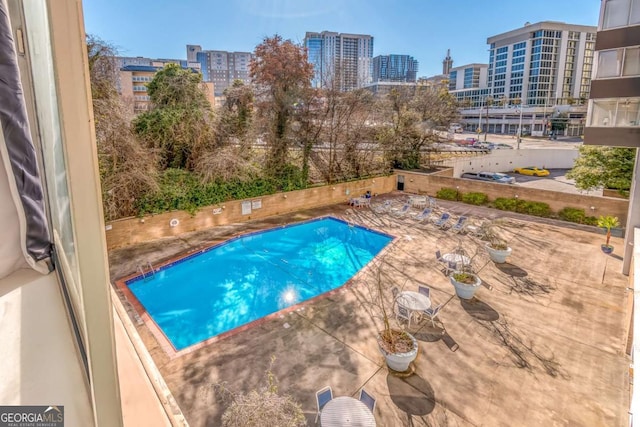 view of pool with a patio