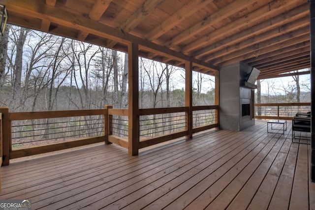 view of wooden terrace