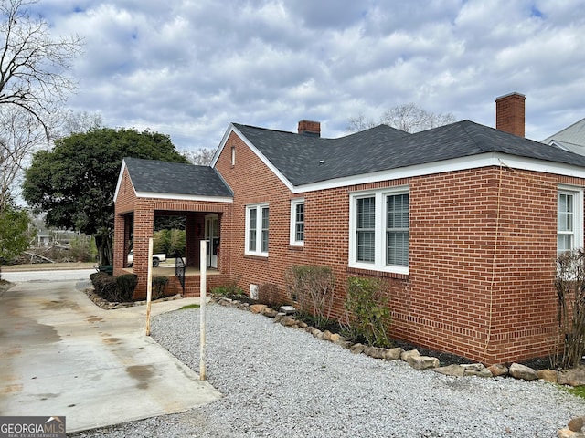 view of property exterior featuring a porch